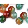 Minerální korálky Achát multicolor, dobarvený Ø8 mm (Balení 48 ks, Varianta achát multicolor)