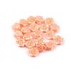Plastové voskové korálky / perly růžičky s průvlekem Ø13 mm