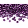 Rokajl 8/0 - 3 mm metalický, neprůhledný (Balení 50 g, Varianta QK36 stříbrná střední)