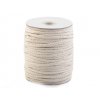 Bavlněná oděvní šňůra splétaná šíře 4 mm plochá (Balení 50 m, Varianta režná světlá)
