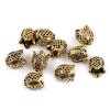 Koncovky na šňůrky / dekorační kaplíky 12x12 mm (Balení 2 ks, Varianta 1 platina)