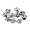 Koncovky na šňůrky / dekorační kaplíky 12x12 mm (Balení 2 ks, Varianta 1 platina)