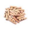 Dřevěný knoflík roh 10x40 mm (Balení 10 ks, Varianta přírodní)