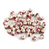 Porcelánové korálky s květy Ø6 mm (Balení 10 ks, Varianta 3 vínová fuchsie)