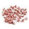 Porcelánové korálky s květy Ø6 mm (Balení 10 ks, Varianta 3 vínová fuchsie)