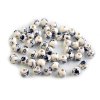 Porcelánové korálky s květy Ø6 mm (Balení 10 ks, Varianta 3 vínová fuchsie)