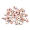Porcelánové korálky s květy Ø6 mm (Balení 10 ks, Varianta 3 vínová fuchsie)