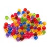 Plastové korálky Transparent Ø6 mm (Balení 20 g, Varianta 6 černá)