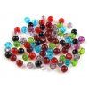 Plastové korálky Transparent Ø6 mm (Balení 20 g, Varianta 6 černá)