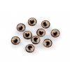 Skleněné oči k nalepení Ø10 a 12 mm (Balení 10 ks, Varianta 1 (10 mm) zelená sv.)