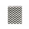 Papírový sáček chevron, puntík 13x17 cm (Balení 100 ks, Varianta 1 bílo-černá chevron)