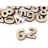 Dřevěná čísla malá (Balení 1 sáček, Varianta přírodní)