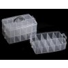 Plastový box / kufřík 3 patrový s rukojetí (Balení 1 ks, Varianta transparent)