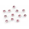 Našívací šatony / štras v pouzdře / kotlíku Ø4,3 mm (Balení 20 ks, Varianta 4 SS18 crystal platina)