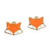Kovový přívěsek / taháček na zip liška (Balení 2 ks, Varianta 1 (B81594) oranžová)
