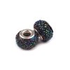 Plastové korálky s velkým průvlekem 9x14 mm (Balení 2 ks, Varianta 4 (058) stříbrná)