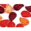 Plastové korálky lístečky mix 9x14 mm (Balení 50 g, Varianta zelená mix)