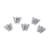 Kovový přívěsek / taháček na zip motýl perleťový 13x15 mm (Balení 5 ks, Varianta 1 (12x13 mm) bílá)