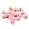 Porcelánové korálky rýhované Ø13 mm (Balení 30 g, Varianta 1 bílá)