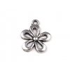 Kovový přívěsek / taháček na zip květ 15x18 mm (Balení 10 ks, Varianta 2 platina)