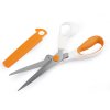 Krejčovské nůžky Fiskars na silné látky délka 21 cm (Balení 1 ks, Varianta bílá oranžová)