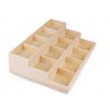 Dřevěné plato / organizér 3 patrový 24x35,5 cm (Balení 1 ks, Varianta přírodní sv.)