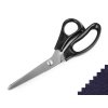 Nůžky entlovací délka 24 cm obloučky / zoubky (Balení 1 ks, Varianta 2 náhodná barva zoubky)