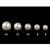 Perla k našití / knoflík Ø14 mm (Balení 10 ks, Varianta 2 perleť krémová)