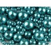 Skleněné voskové perly mix velikostí Ø4-12 mm (Balení 50 g, Varianta 18B stříbrná světlá)