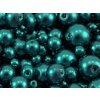 Skleněné voskové perly mix velikostí Ø4-12 mm (Balení 50 g, Varianta 18B stříbrná světlá)