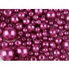 Skleněné voskové perly mix velikostí Ø4-12 mm (Balení 50 g, Varianta 18B stříbrná světlá)