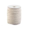 Oděvní šňůra / bavlněná příze / knot Ø5 mm splétaná (Balení 10 m, Varianta režná světlá)