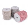 Kroucená šňůra dvoubarevná Ø6 mm macrame (Balení 25 m, Varianta 1 (C 12) režná)