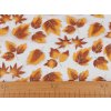 Organza listy s glitry (Balení 1 m, Varianta oranžovožlutá)
