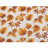 Organza listy s glitry (Balení 1 m, Varianta oranžovožlutá)
