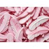 Kousátko silikonové 5x2cm - pírko (1ks) - marble pink