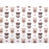 Bavlněná látka / plátno medvídek (Balení 1 m, Varianta (147) bílá)