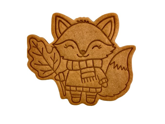 liška s listem vykrajovátko