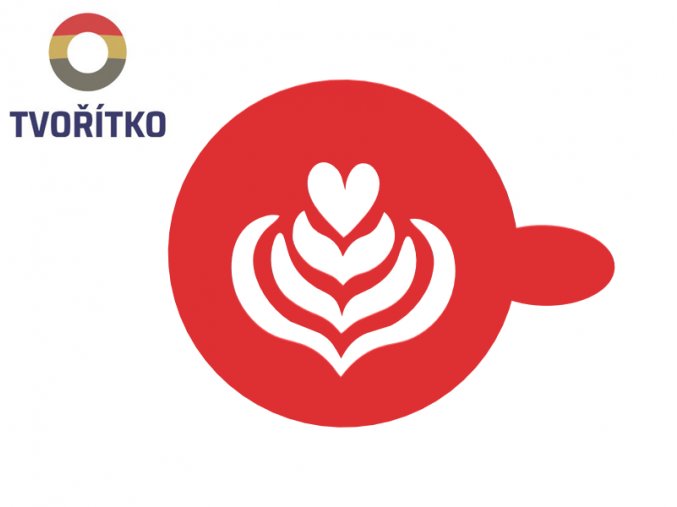 káva srdce ornament