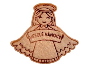 Anděl Veselé Vánoce - vykrajovátko