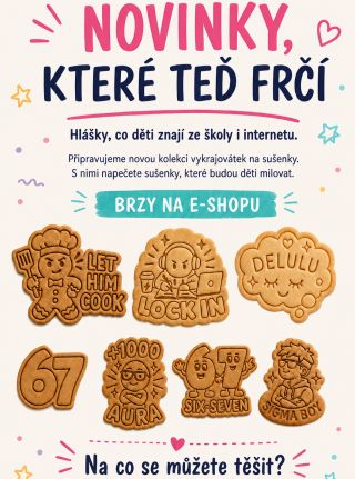 Připravujeme pro vás novinky, které teď mezi dětmi opravdu frčí! 🔥 Hlášky ze školy i internetu brzy proměníte v originální...