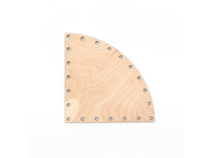 Štvrťkruh - pevné dno na pletenie s papierovými ruličkami