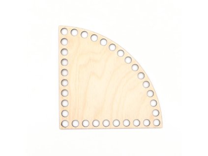 Štvrťkruh - pevné dno na pletenie s háčikom