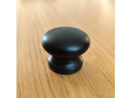 Drevený okrúhly úchyt čierny