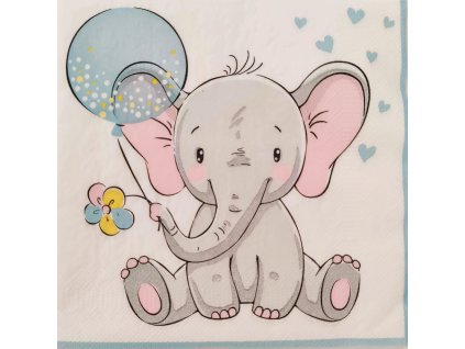 Servítka SLONÍK MODRÝ