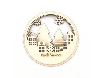 3D drevený výrez - DEDINKA