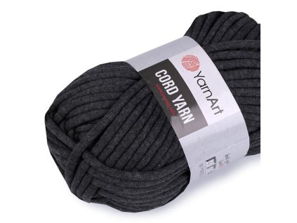 YarnArt Cord Yarn šnúra 250g 7mm sivá tmavá