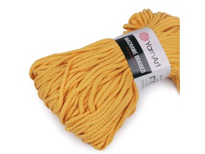 YarnArt Macrame Braided šnúra 5mm 250g horčicová žltá