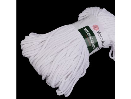 YarnArt Macrame Braided šnúra 5mm 250g biela