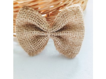 Jutová mašľa 5,5x7cm